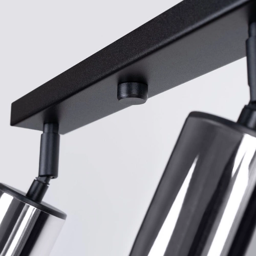 Plafon sufitowy WINX 4L czarny chrom nowoczesny do salonu kuchni sypialni jadalni SOLLUX