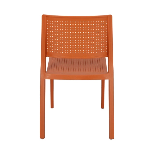 Krzesło ogrodowe Emi pomarańczowe z tworzywa sztaplowane nowoczesne SCAB Design łatwe czyszczenie