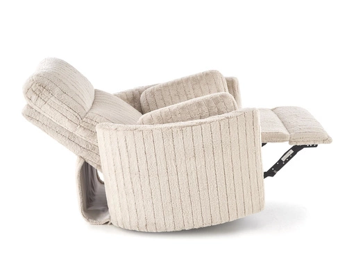 Fotel wypoczynkowy rozkładany Bun Intesi beżowy do salonu z funkcją kołyski