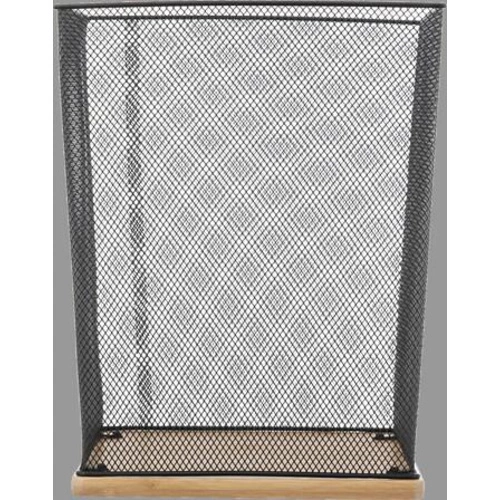 Kosz biurowy na śmieci Havi czarny metalowo-bambusowy 19l nowoczesny 5five simply smart