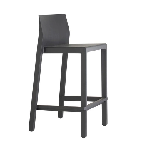 Hoker Kate nowoczesny antracytowy 65 cm do kuchni i ogrodu z oparciem sztaplowany SCAB Design