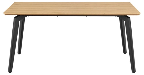 Stół do jadalni Cadiz 160x90 cm nowoczesny dąb naturalny czarne nogi Actona nierozkładany