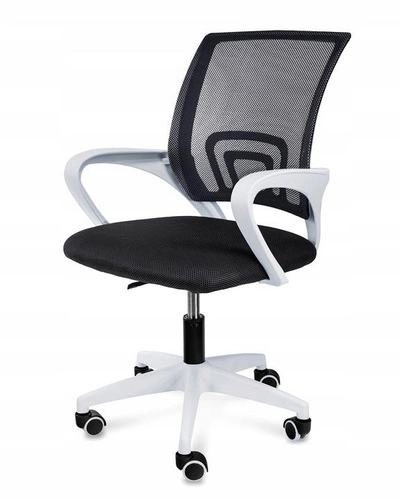 Fotel biurowy ergonomiczny Splash czarny siatkowy obrotowy z podłokietnikami do biurka