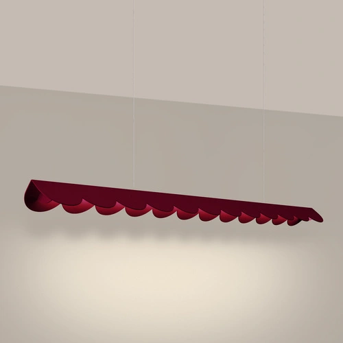 Lampa wisząca LED BISCUIT burgund nad stół nowoczesna do salonu