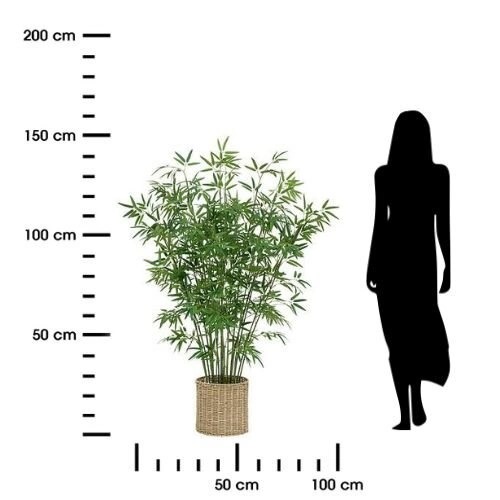 Sztuczny bambus Atmosphera 150 cm w doniczce naturalnej do salonu lub biura