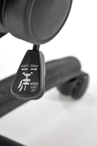 Fotel biurowy młodzieżowy ergonomiczny Bloomi szary obrotowy z zagłówkiem i regulacją Intesi