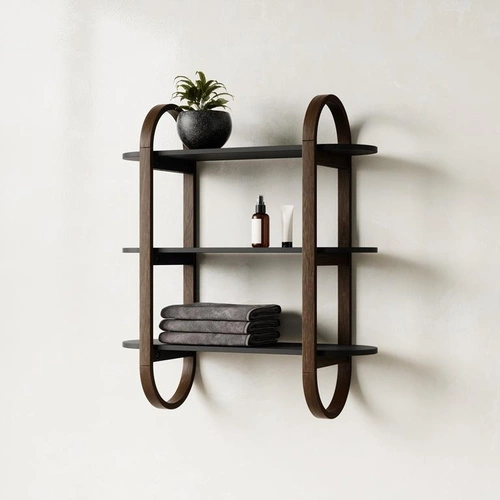 Szafka wisząca Bellwood czarny/orzech