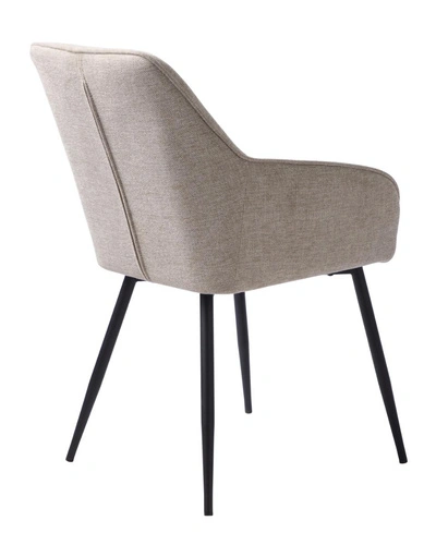 Krzesło Nolan do jadalni tapicerowane z podłokietnikami piaskowe