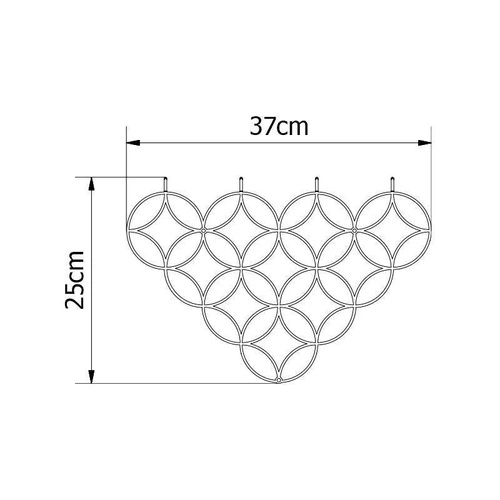 Wieszak ścienny Holo S Gold nowoczesny złoty metalowy do przedpokoju POLYHEDRA