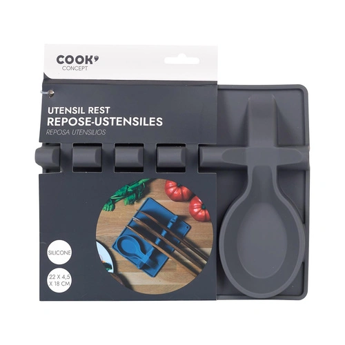 Uchwyt na przybory kuchenne silikonowy    szary
