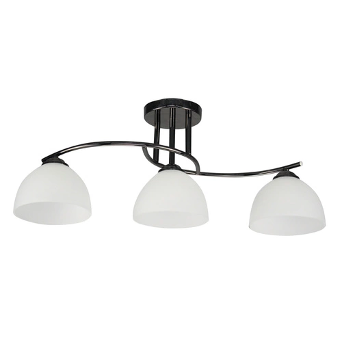 Lampa sufitowa Gracja czarny perłowy  3x40 E27 klosz biały
