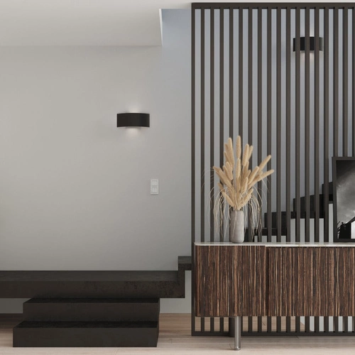 Kinkiet ścienny Magnus czarny nowoczesny metalowy do salonu i sypialni Sollux Lighting