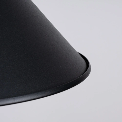 Lampa wisząca JAGA czarna skandynawska stalowa do salonu i nad stół 30 cm SOLLUX