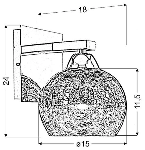 Nowoczesny kinkiet ścienny Cromina chrom CANDELLUX LIGHTING do sypialni i salonu szklany