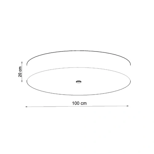 Plafon sufitowy Skala 100 czarny okrągły nowoczesny do salonu Sollux Lighting