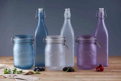 Kranik do słoja z kranem KILNER szary silikonowy dozownik do napojów na imprezę