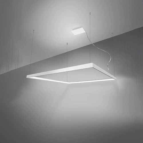 Żyrandol LED Nelya biały nowoczesny do salonu 80 cm minimalistyczny industrialny Thoro