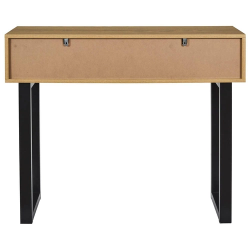 Konsola Calypso Intesi boho japandi z szufladami dąb/czarna do przedpokoju lub salonu 100 cm