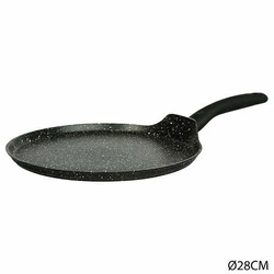 Patelnia na naleśniki aluminiowa kuta 28  cm czarna