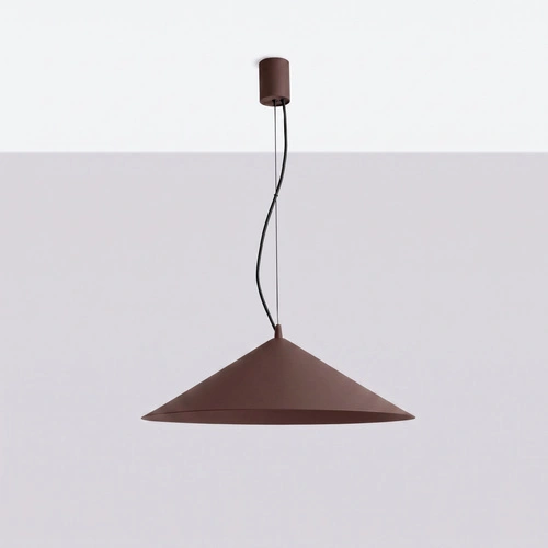 Lampa wisząca FINT LED brązowa do salonu regulowana nowoczesna