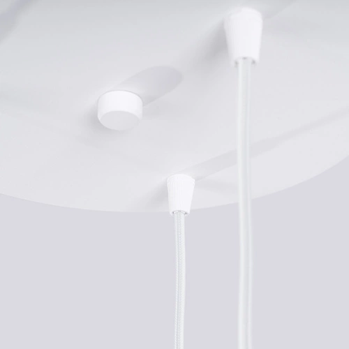 Lampa wisząca HALO 3P biała nowoczesna szklana do salonu i kuchni 3-punktowa