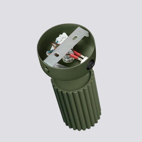 Kinkiet ścienny KARBON oliwkowy zielony z ruchomym kloszem i włącznikiem do salonu i sypialni