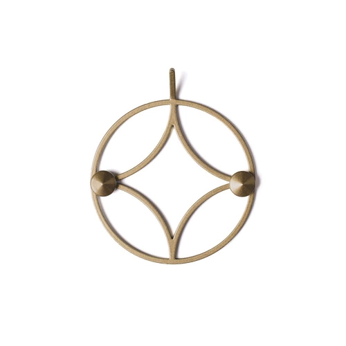 Holo XS nowoczesny złoty wieszak ścienny metalowy do przedpokoju POLYHEDRA