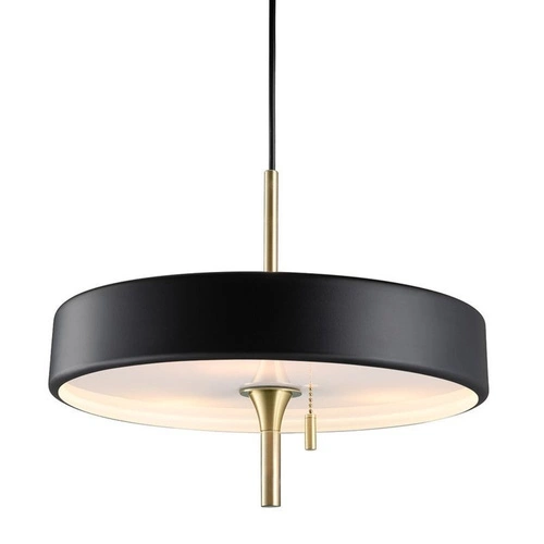 Lampa sufitowa ARTDECO czarno-złota 35 cm regulowana do salonu nad stół