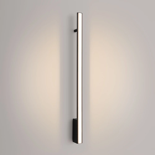 Kinkiet ścienny LED LAGOM 90 czarny nowoczesny aluminium do salonu i sypialni Thoro