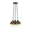 Lampa wisząca Nubia czarny 3x60W E27  klosz złoty
