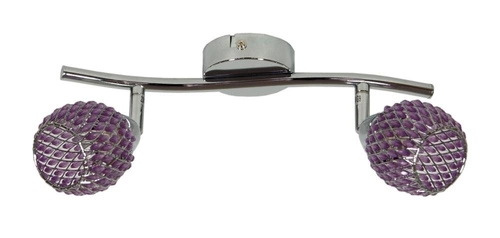 Lampa sufitowa Clear nowoczesna fioletowa z ruchomym kloszem do salonu i kuchni