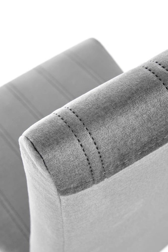 Krzesło tapicerowane Arizona szare do jadalni i salonu nowoczesne z drewnianymi nogami Intesi