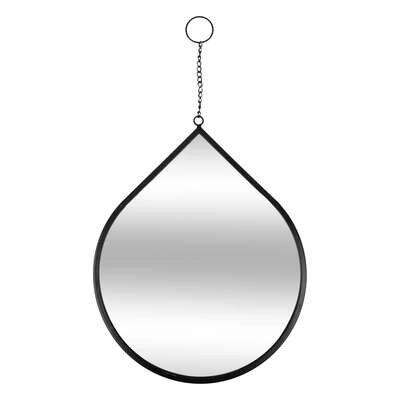 Zestaw 3 luster Drop owalnych w czarnej ramie loftowych na ścianę do przedpokoju