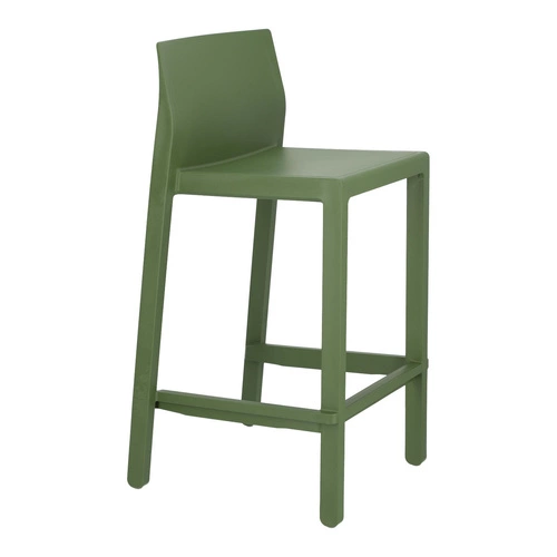 Hoker Kate zielony 65 cm z oparciem nowoczesny do kuchni i ogrodu SCAB Design