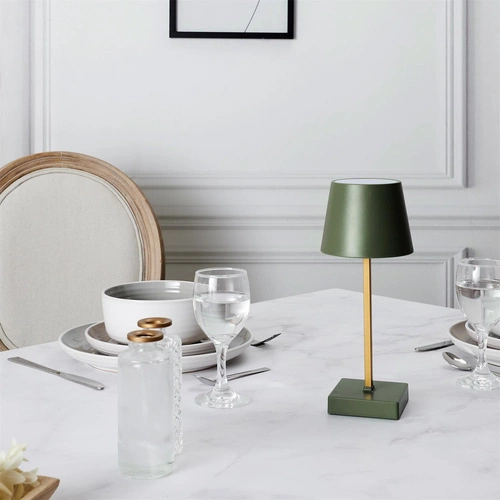 Lampka nocna LED Blanca zielona nowoczesna dotykowa ze ściemniaczem do sypialni lub na biurko