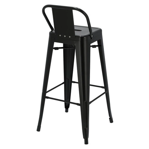 Hoker Paris Back Short 75 cm metalowy z oparciem nowoczesny do kuchni personalizowany D2.DESIGN