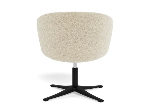 Fotel kubełkowy Ella obrotowy beżowy do salonu i jadalni nowoczesny