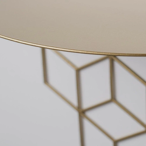 Nowoczesna półka ścienna Stiga złota metalowa do salonu i sypialni na książki POLYHEDRA