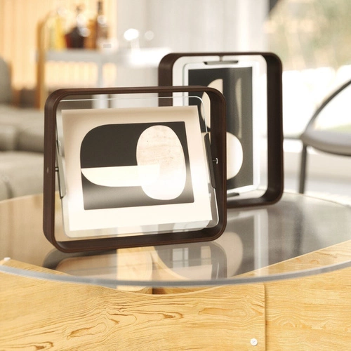 Ramka na zdjęcia 20x25 stojąca drewniana orzechowa Bellwood Umbra nowoczesna dekoracyjna