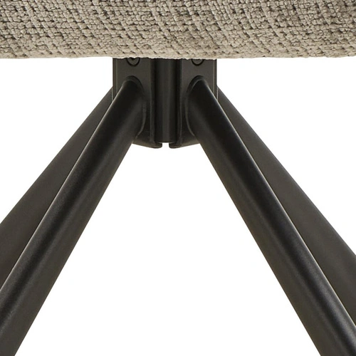 Krzesło Graham Actona szare tapicerowane obrotowe do jadalni z podłokietnikami