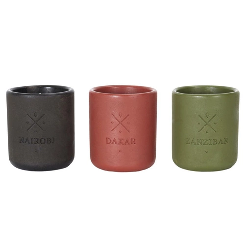 Świeca zapachowa Earth Zanzibar zielona Intesi nowoczesna dekoracyjna do salonu 10 cm