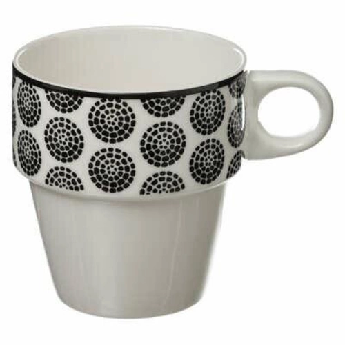Zestaw 4 kubków ceramicznych Bohemia 260 ml do kawy i herbaty szary 5five simply smart