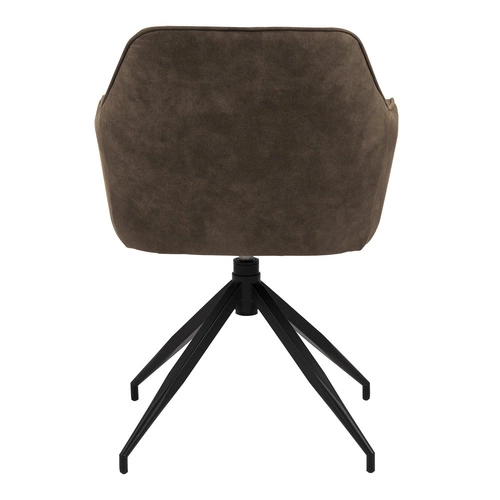 Krzesło tapicerowane Brenda Actona obrotowe z podłokietnikami do salonu brązowe nowoczesne