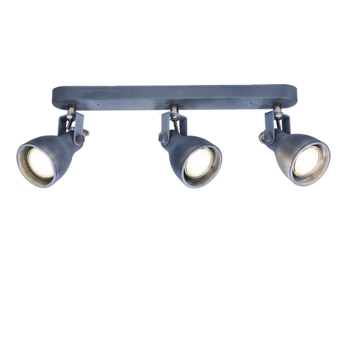 Lampa sufitowa Ash nowoczesna szara regulowana 3-punktowa do salonu i sypialni