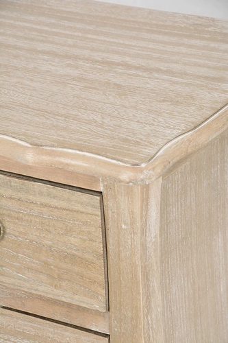 Komoda Moulin 6 szuflad bielona