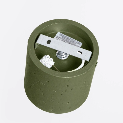 Kinkiet ścienny ORBIS betonowy zielony oliwkowy nowoczesny do salonu i kuchni