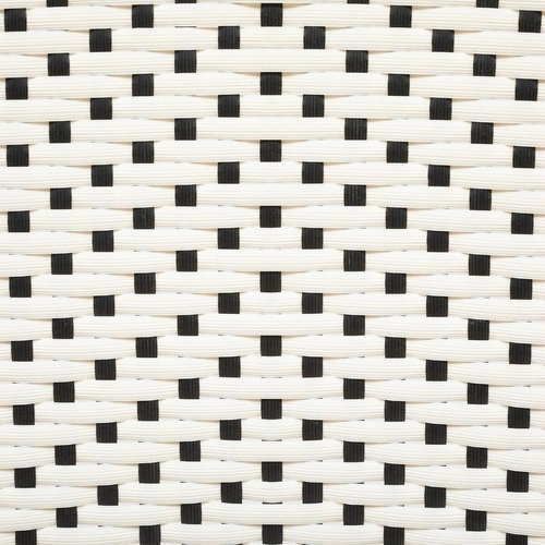 Krzesło do jadalni Trecia Atmosphera rattanowe i polietylenowe białe sztaplowane styl etniczny