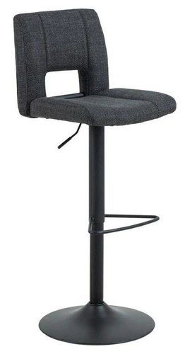 Hoker Sylvia nowoczesny tapicerowany z oparciem obrotowy regulowany szary ciemny do kuchni Actona