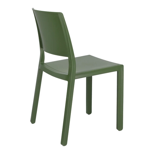 Krzesło ogrodowe Kate zielone z tworzywa sztucznego SCAB Design, sztaplowane, łatwe czyszczenie