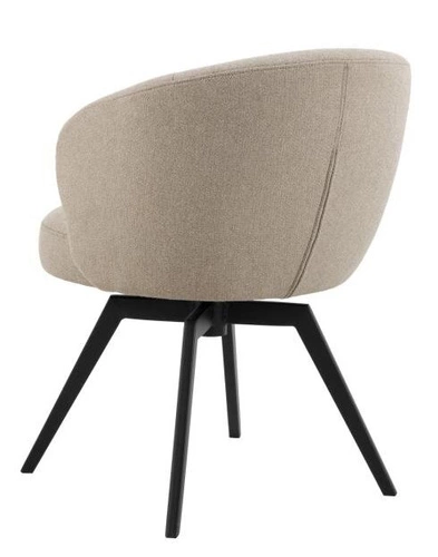 Krzesło tapicerowane Darlene Actona beżowe obrotowe nowoczesne do jadalni i salonu